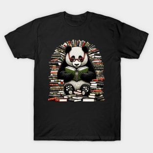 Book Panda Bear Reading Literacy T-Shirt